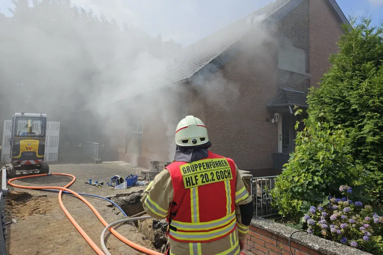 Goch – Brand und zwei Verletzte nach Kurzschluss bei Bauarbeiten