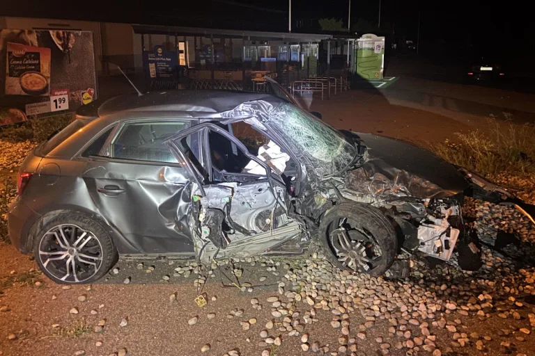 Frick und Oeschgen AG – Nach Einbruch in Autohaus auf spektakulärer Flucht verunfallt