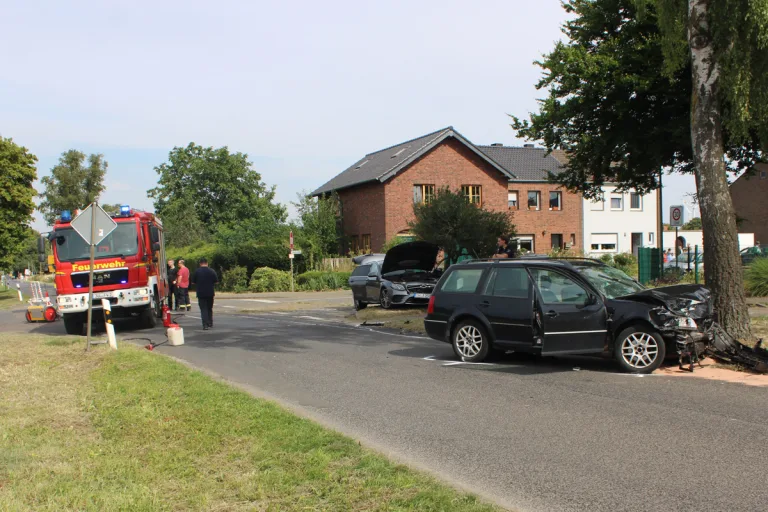 Titz NW – Schwerer Unfall auf Kreuzung nach Vorfahrtsverstoß