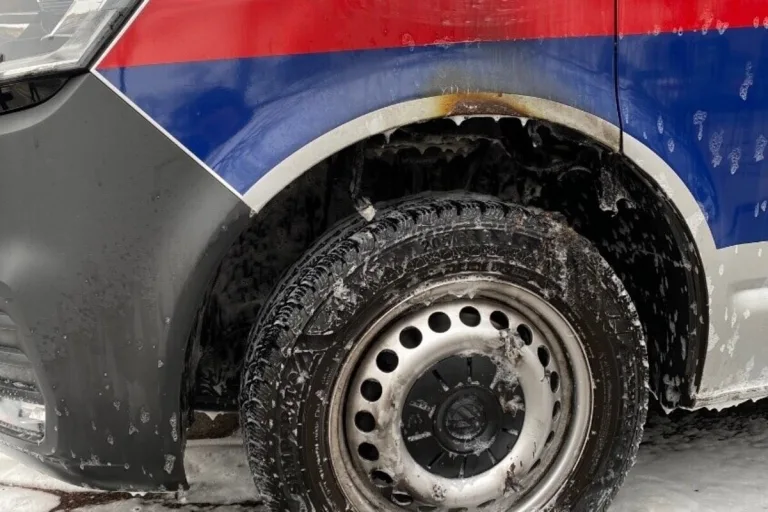 Wien - Brand eines Polizeiautos 