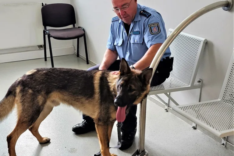 Rottleben TH - Herrenloser Schäferhund von einer Polizeistreife gefunden 