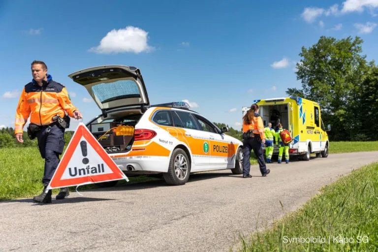Lütisburg SG – Lenkerin verletzt bei Auffahrunfall