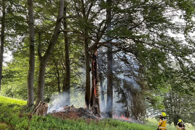 Mastrils GR - Blitzeinschlag löst Feuerwehreinsatz aus