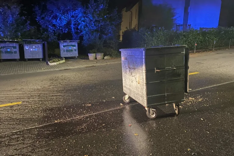 Dättwil AG - Container in Brand gesteckt - Polizei sucht Zeugen
