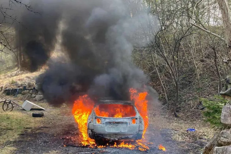 Ferlach - Autobrand im Wald!
