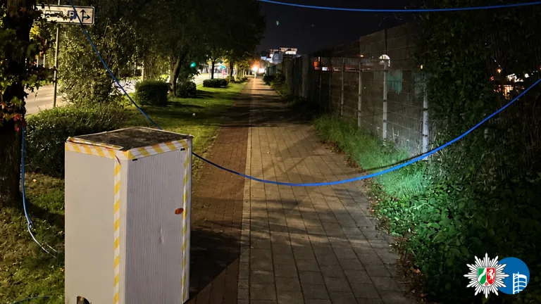 Generator auf Radweg – E-Scooter-Fahrer stürzt in Oberhausen