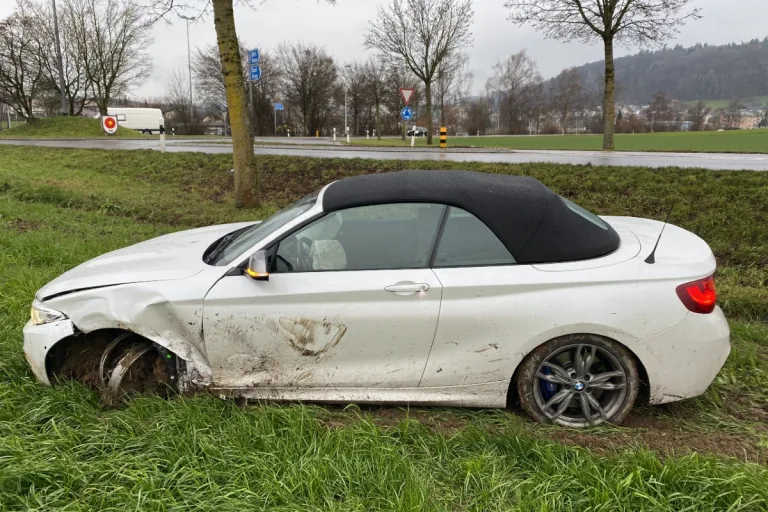Villmergen AG - Unfall wegen Sekundenschlaf