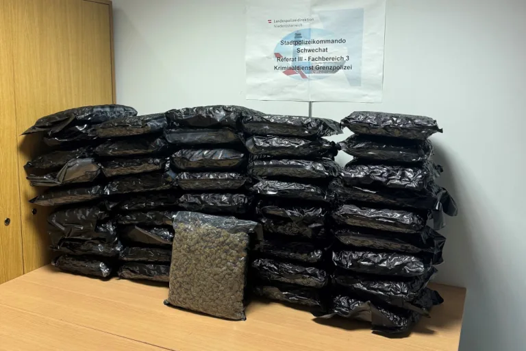 Wien – 46 Kilogramm Cannabiskraut am Flughafen sichergestellt