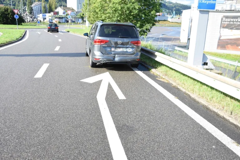 St. Margrethen SG - Auffahrkollision auf Autobahnausfahrt