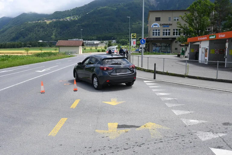 Schaan FL – Kollision zwischen Fahrrad und Auto