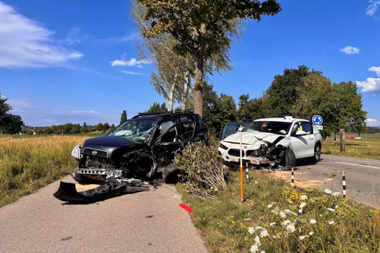 Riedikon ZH – Mehrere Personen nach Frontalkollision verletzt