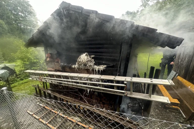 St.Gallen - Über zehntausend Franken Sachschaden nach Brand eines Gartenhauses
