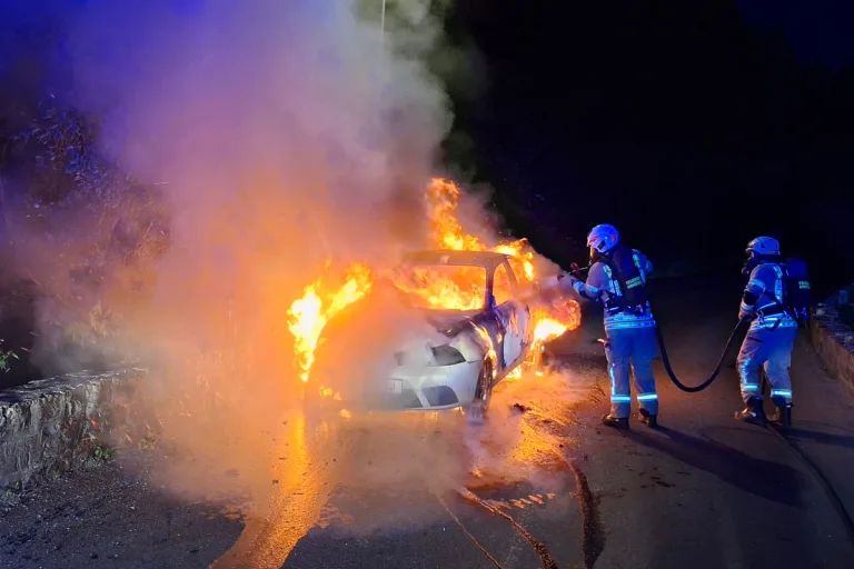 Hohenems – Auto gerät nach technischem Defekt in Brand