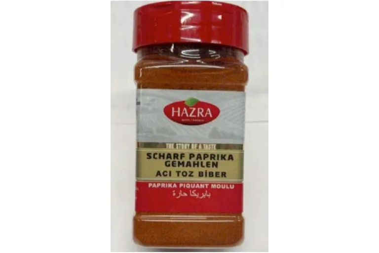 Hazra ruft 150g Paprika scharf wegen Gesundheitsrisiko zurück