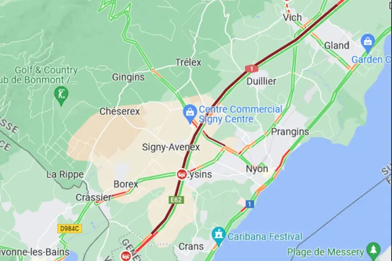 Nyon  VD - Schwerer Verkehrsunfall heute auf der A1 - Autobahn gesperrt