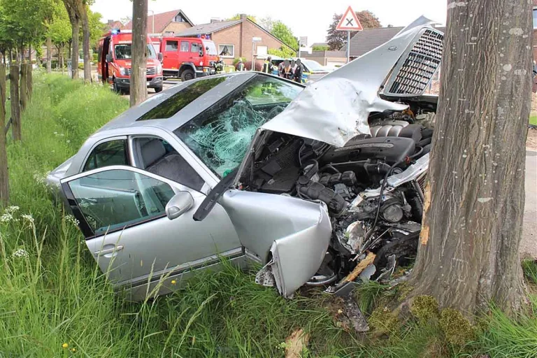 Esserden - Mercedes kracht gegen Baum