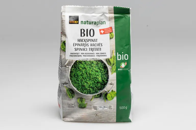 Coop ruft Bio Spinat wegen falschem Inhalt zurück