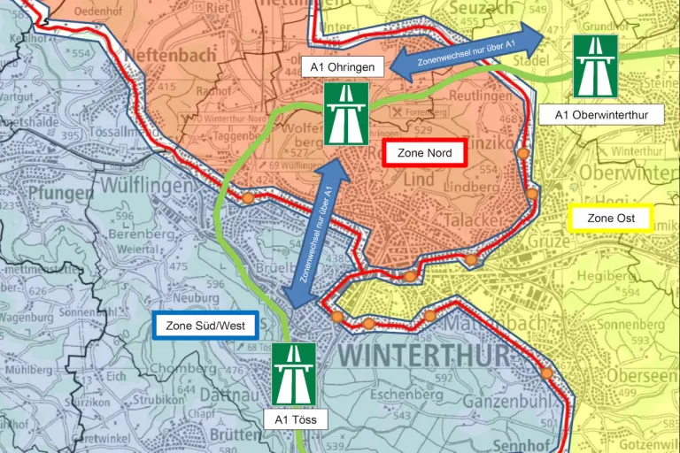 Winterthur ZH - Grosse Verkehrsbehinderungen wegen Rad WM
