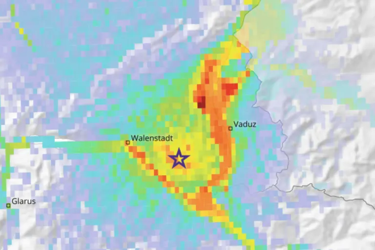 Sargans SG – Erdbeben mit Magnitude von 3.8 gemessen