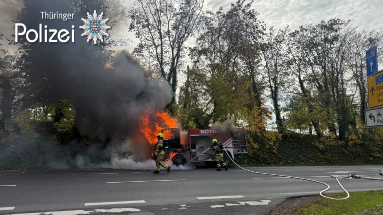 Nordhausen – Feuerwehrfahrzeug durch Defekt ausgebrannt