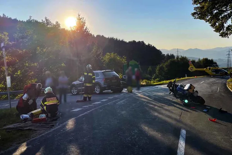 Magdalensberg - 76-jähriger Lenker erfasst Motorrad