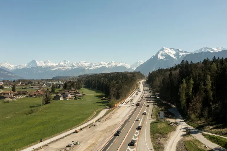 Bauarbeiten starten auf A6 Thun-Spiez BE – Sperrungen im Juli