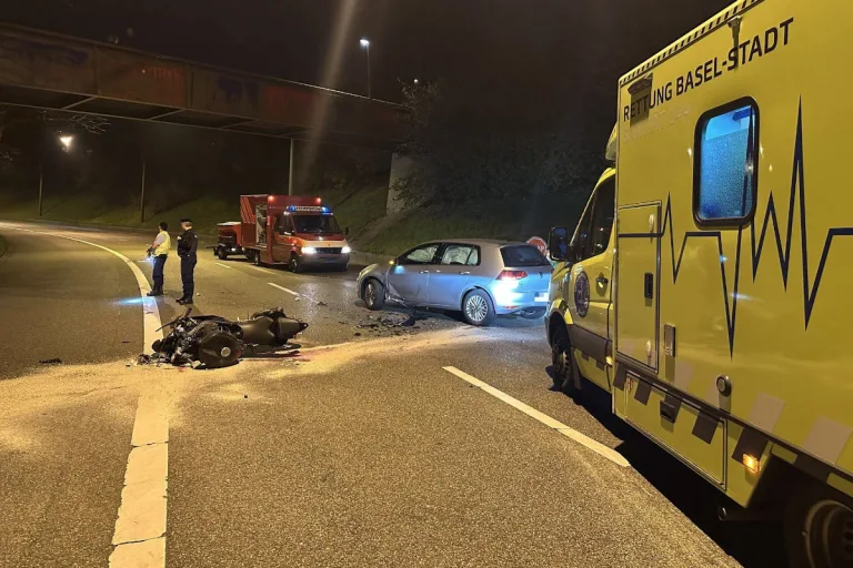 Basel Stadt – Motorradfahrer verletzt sich bei Kollision