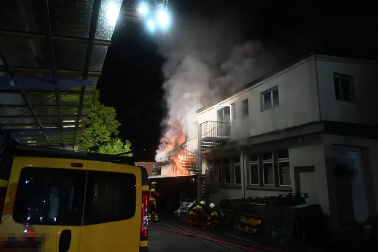 Buchs SG - Feuer in der Schreinerei