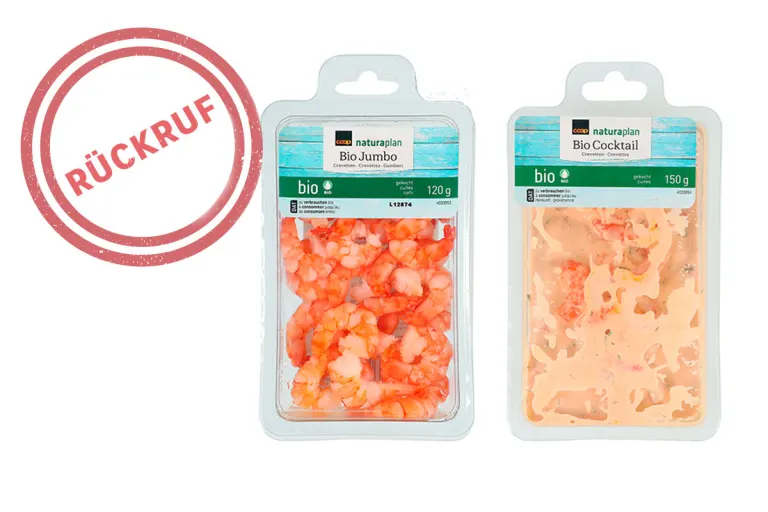 Rückruf bei Coop – Salmonellen in Bio Crevetten möglich