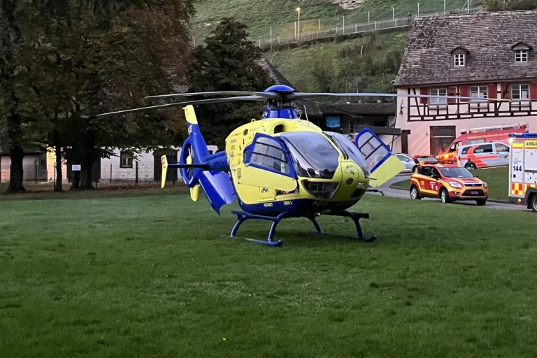 Neuhausen am Rheinfall SH - Junger Mann stürzt bei der Arbeit über 5 Meter in die Tiefe