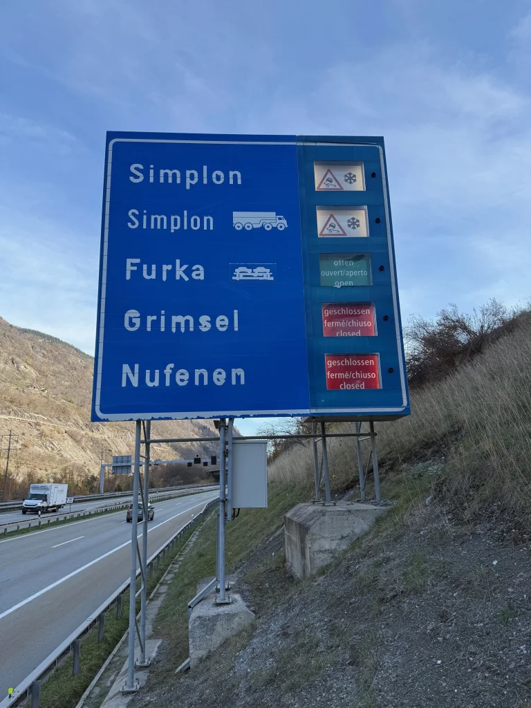 A9 Visp–Brig VS – Drei Nachtsperrungen im Oktober