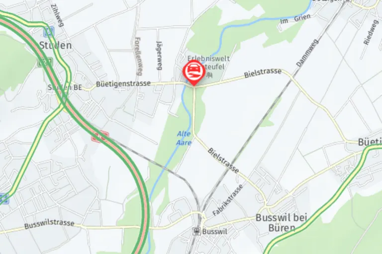 Busswil - Studen BE - Sperrung bis morgen