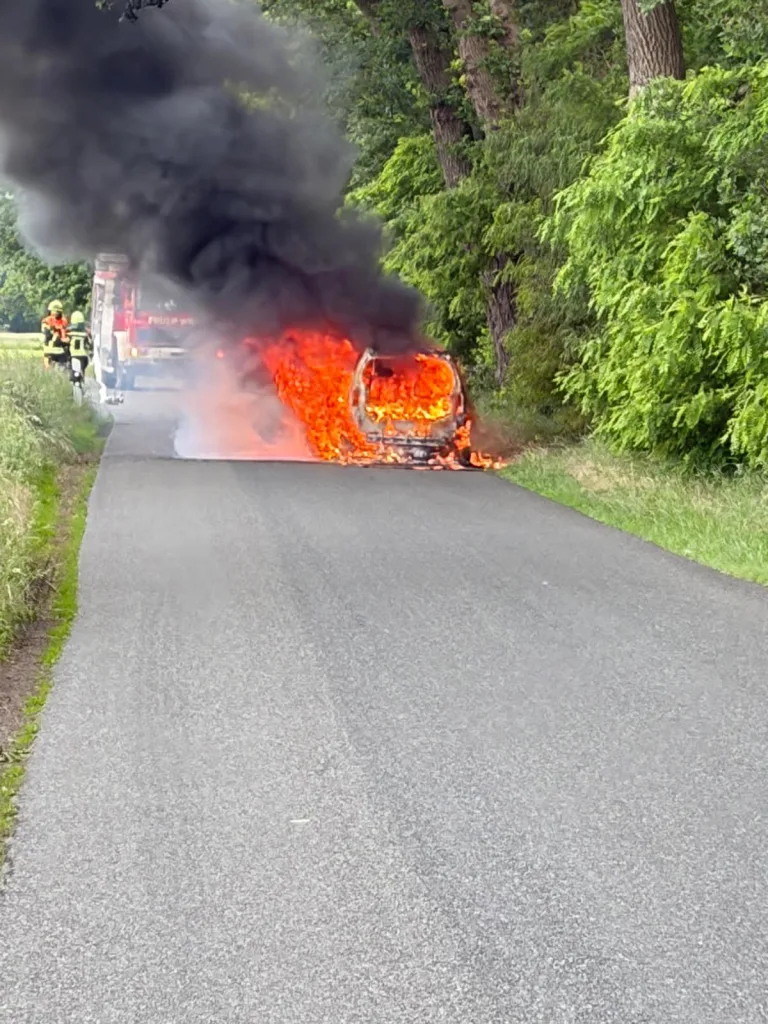 Reeßum – PKW nach Brand vollständig zerstört