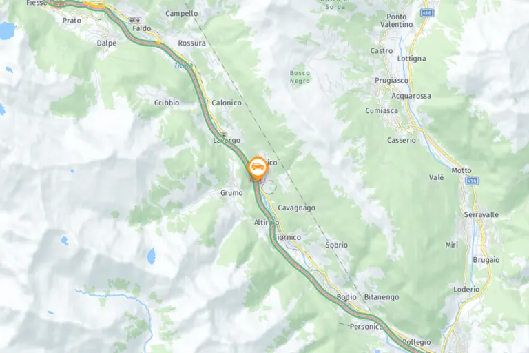 Verkehrsbehinderung auf der A2 - Chiasso Richtung Gotthard - Defekter Lastwagen
