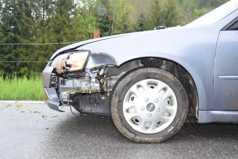 Herisau AR - Mit Zaun und Böschung kollidiert