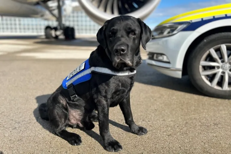 München – Zoll verabschiedet Rauschgiftspürhund Hardy in den Ruhestand