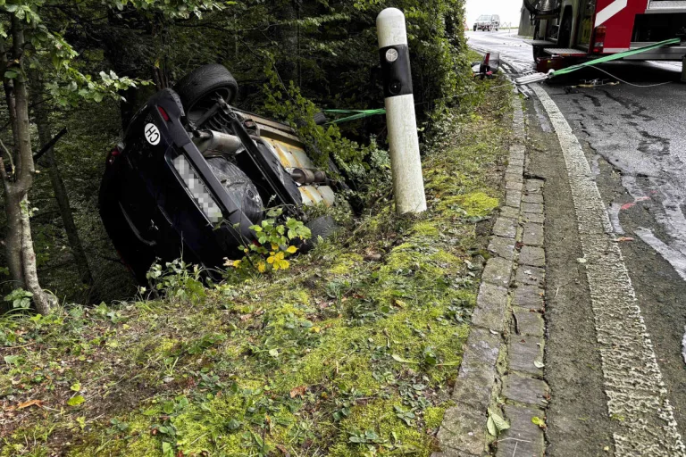 Gebertingen SG - Autolenkerin verunfallte selbst