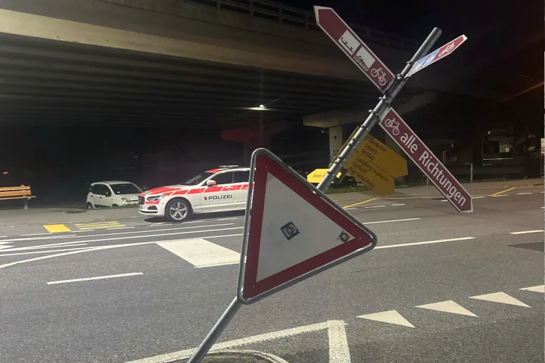 Seewen SZ – Mit Subaru in Signalisationstafel gekracht