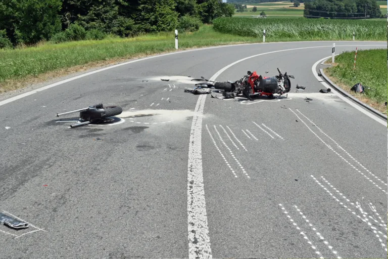 Unfall in Beromünster LU – Motorradfahrer kollidiert mit Lastwagen