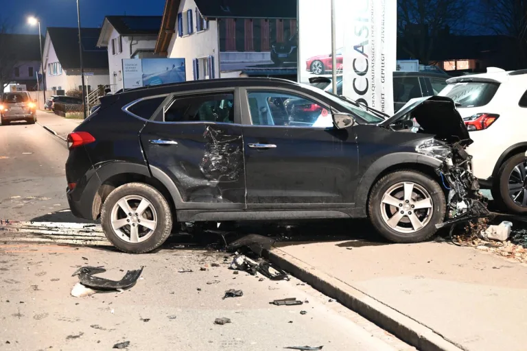 Kriessern SG – Frontalkollision auf Gegenfahrbahn