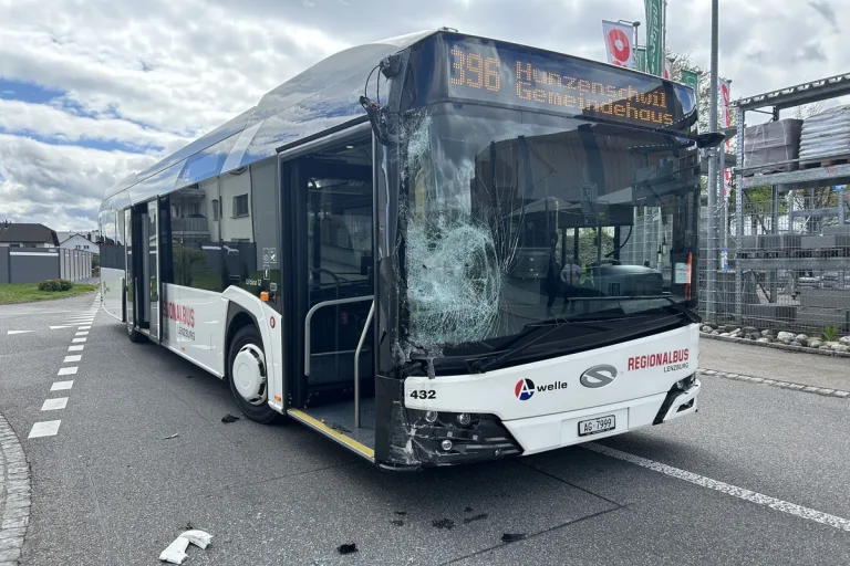 Lieferwagen kollidiert in Schafisheim AG mit Bus