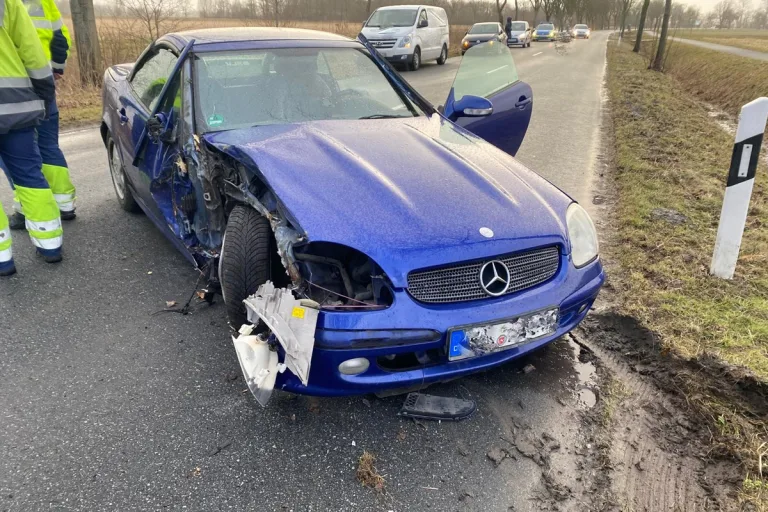 Osterbruch – 61-Jährige prallt mit Mercedes gegen Baum