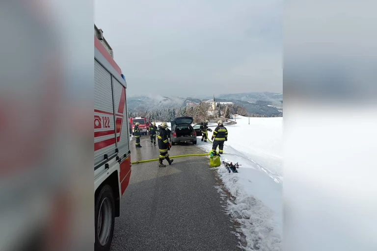 St. Oswald – Fahrzeug in Brand geraten