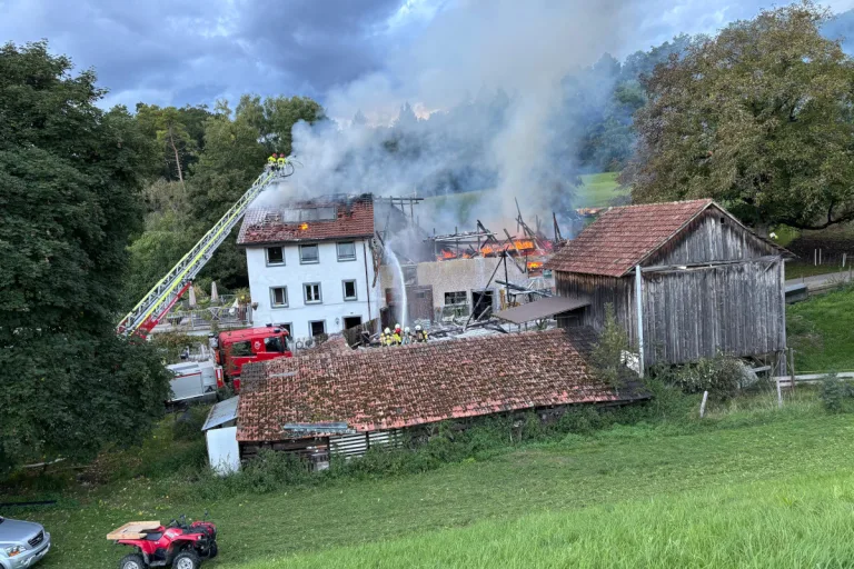 Gächlingen SH – Ökonomiegebäude und Wohnhaus bei Brand beschädigt