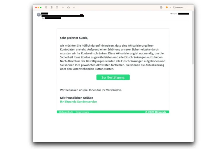 Betrüger versuchen Krypto-Accounts zu übernehmen