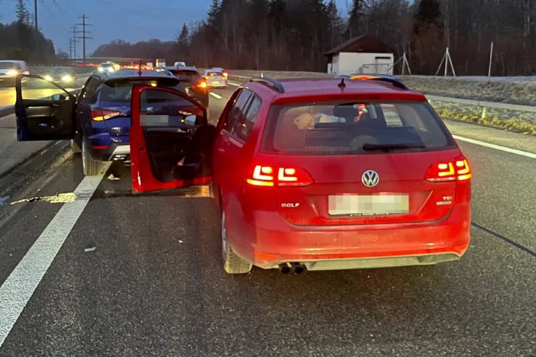 Felben-Wellhausen TG - Stau nach Unfall