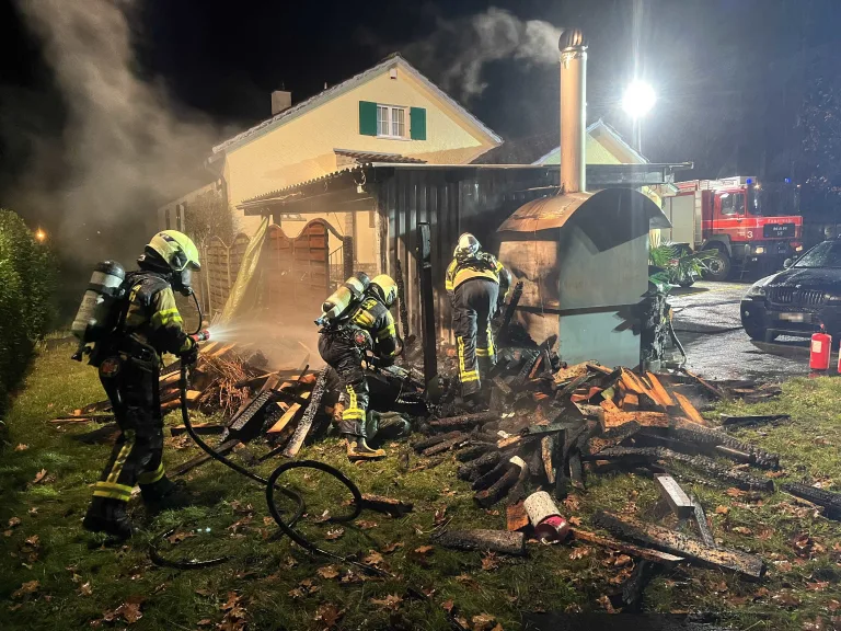 Goldach SG – Brand eines Gartenhauses
