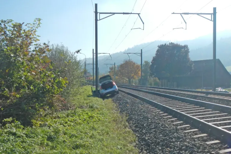 Aadorf TG - Senior kommt von der Strasse ab