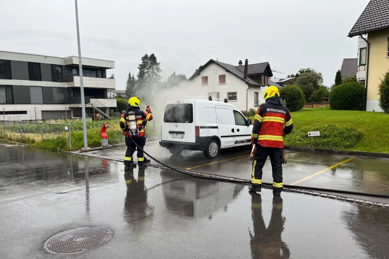Diepoldsau SG - Brand eines Werkzeug-Akkus