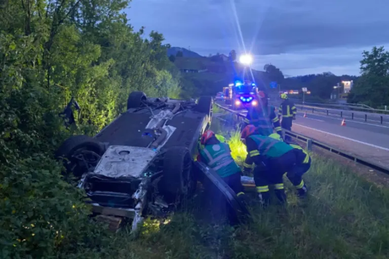 Küssnacht SZ - Alkoholisiert auf der A4 verunfallt 